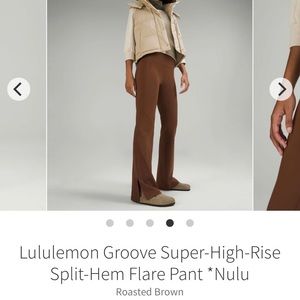 Lululemon Groove Super-High-Rise Split-Hem Flare Pant Nulu